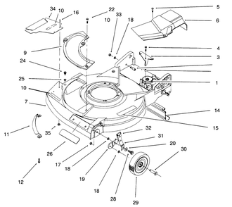 Part Location Diagram of 93-7415 Lawn Boy Guard Plate